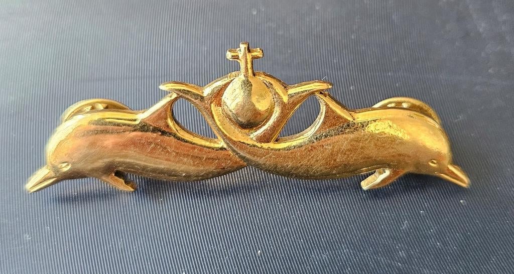Koninklijke Marine Flipper Onderzeedienst embleem, Ophalen of Verzenden, Marine, Nederland, Embleem of Badge