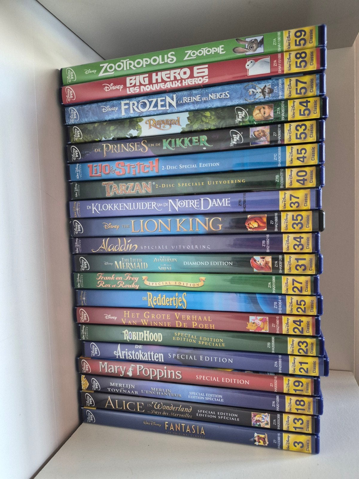 Disney Classics DVD's - Per stuk/Hele set, Gebruikt, Animatie, Verzamelbox, Ophalen of Verzenden