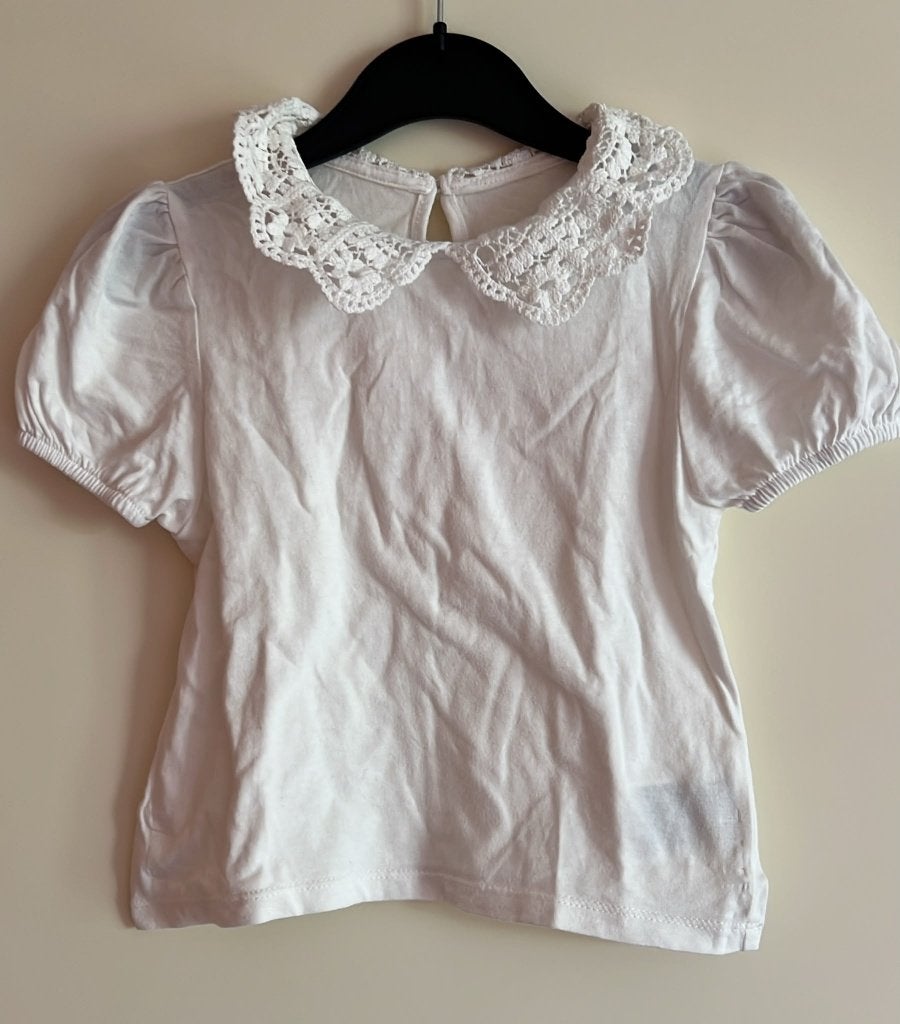 H&M tshirt met kraagje maat 92, Kinderen en Baby's, Meisje, H&M, Ophalen of Verzenden, Zo goed als nieuw