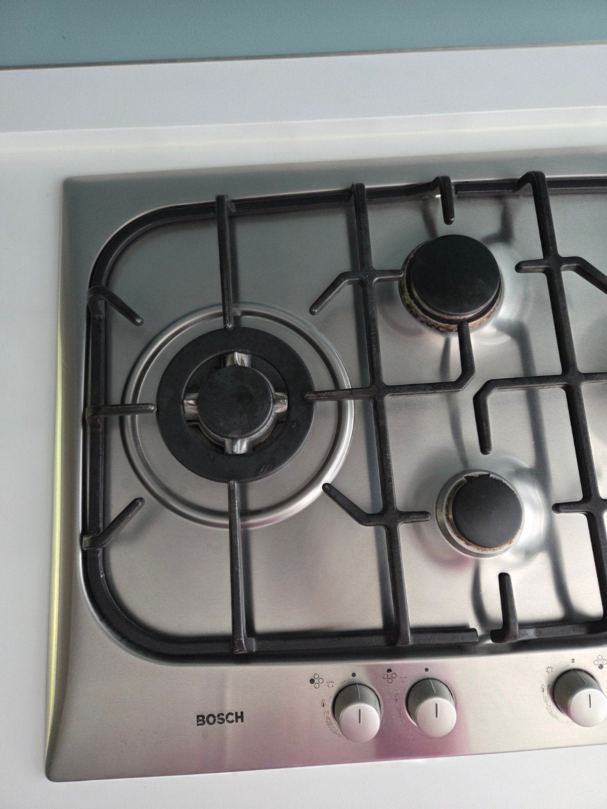 Bosch 4-pits gasfornuis - RVS inbouw kookplaat, Ophalen, Gebruikt, 4 kookzones, Inbouw