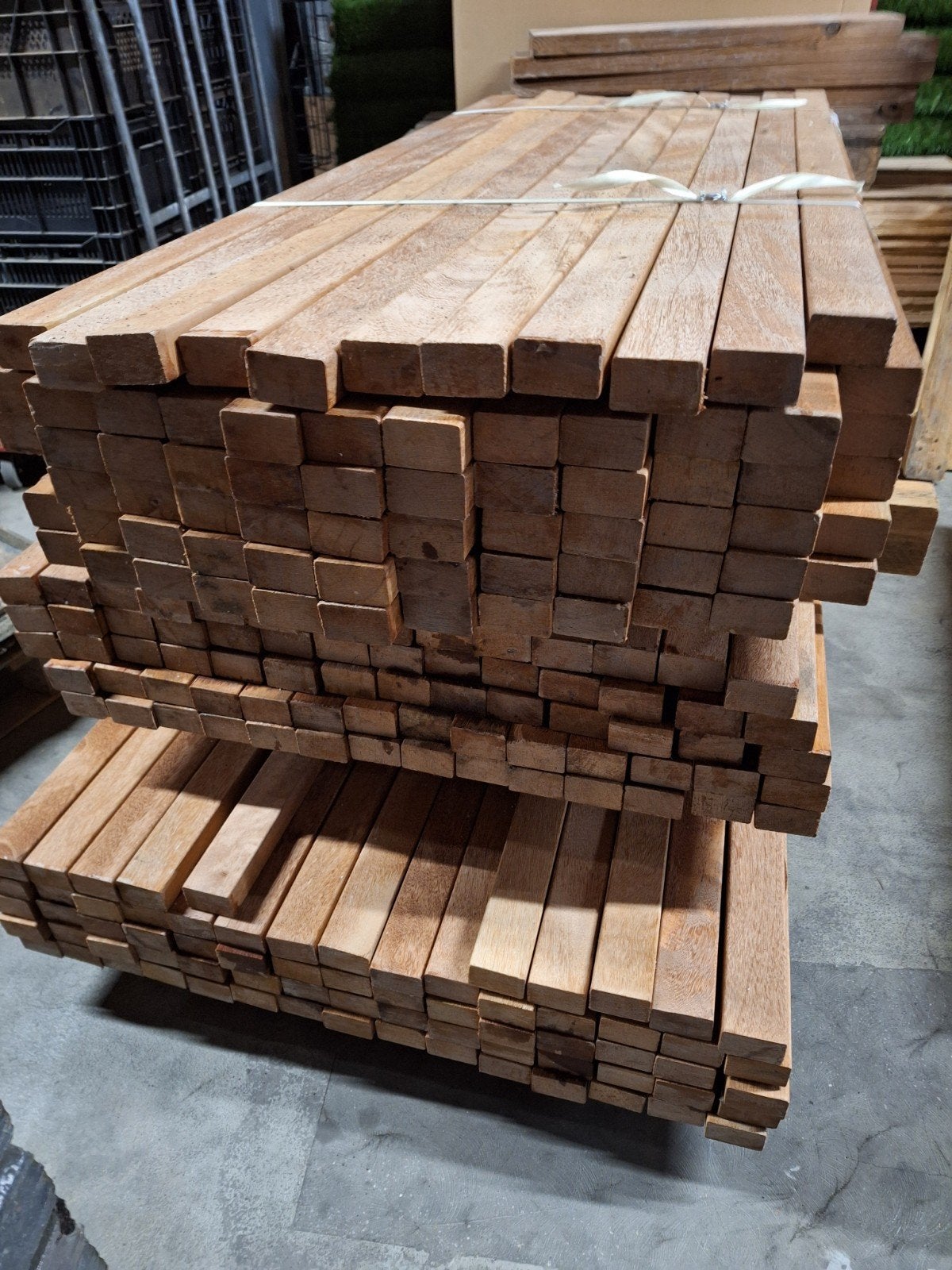 Hardhout regels 60x35 mm 155 cm lang geschaafd, Ophalen, Palen, Nieuw, Hardhout