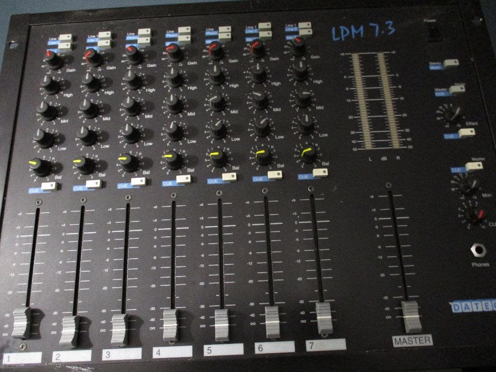 dateq lpm  7.3, Muziek en Instrumenten, Mengpanelen, Ophalen, Gebruikt, 5 tot 10 kanalen, Microfooningang