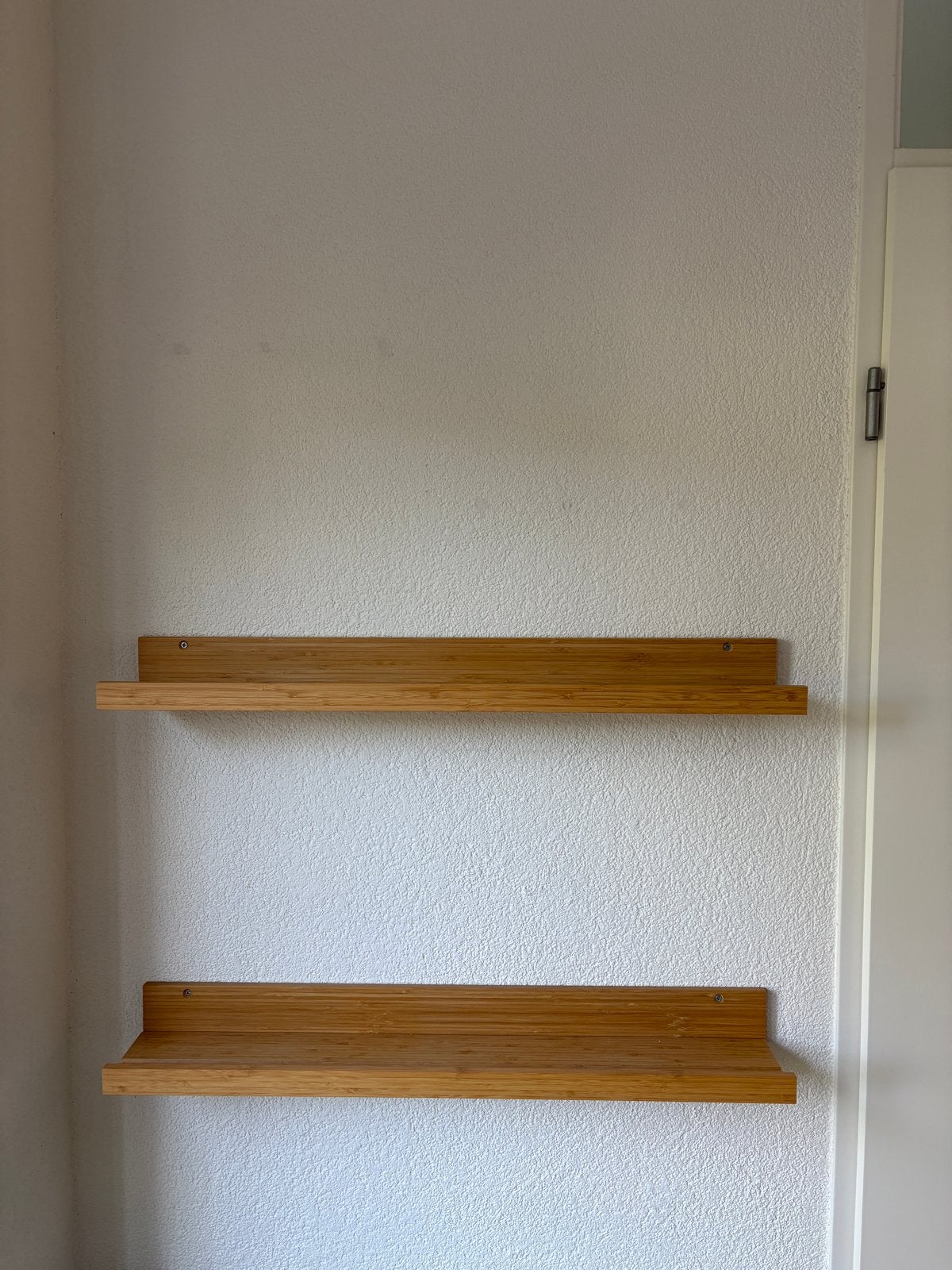 Set van 2 bamboe wandplanken - 75x15 cm, Ophalen, Gebruikt