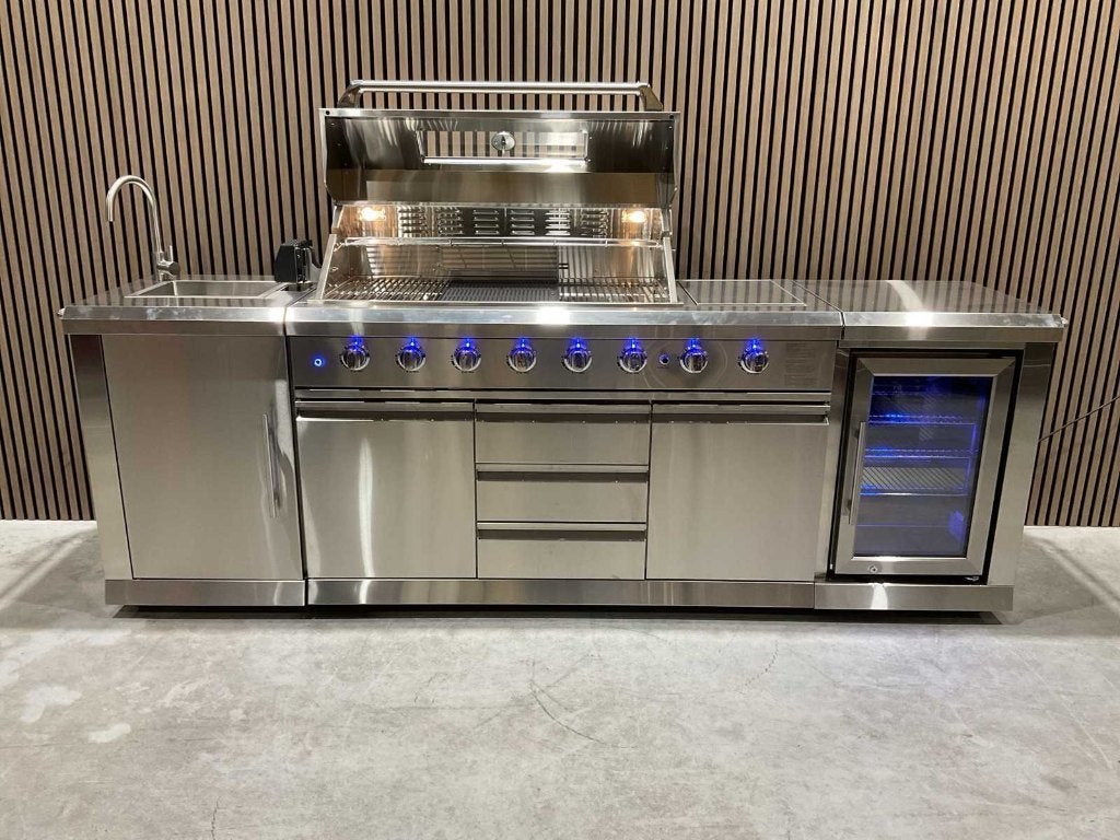 Six Burner Buiten keuken BBQ Nieuw‼️, Ophalen, Nieuw, Gas, Vrijstaand