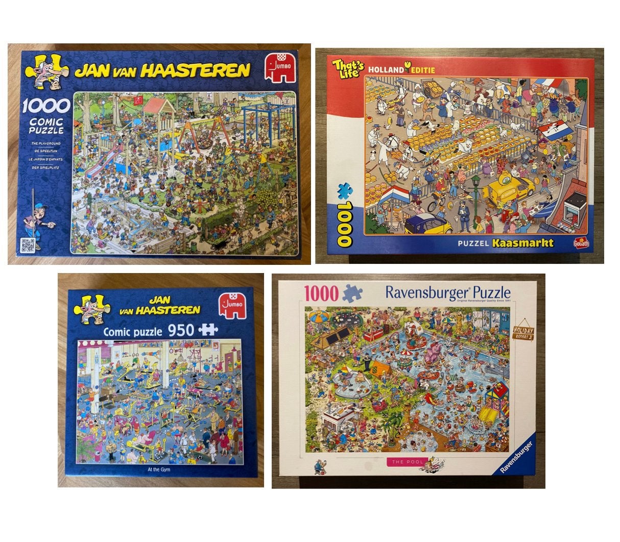 4 puzzels, Hobby en Vrije tijd, Denksport en Puzzels, Ophalen of Verzenden, 500 t/m 1500 stukjes, Zo goed als nieuw