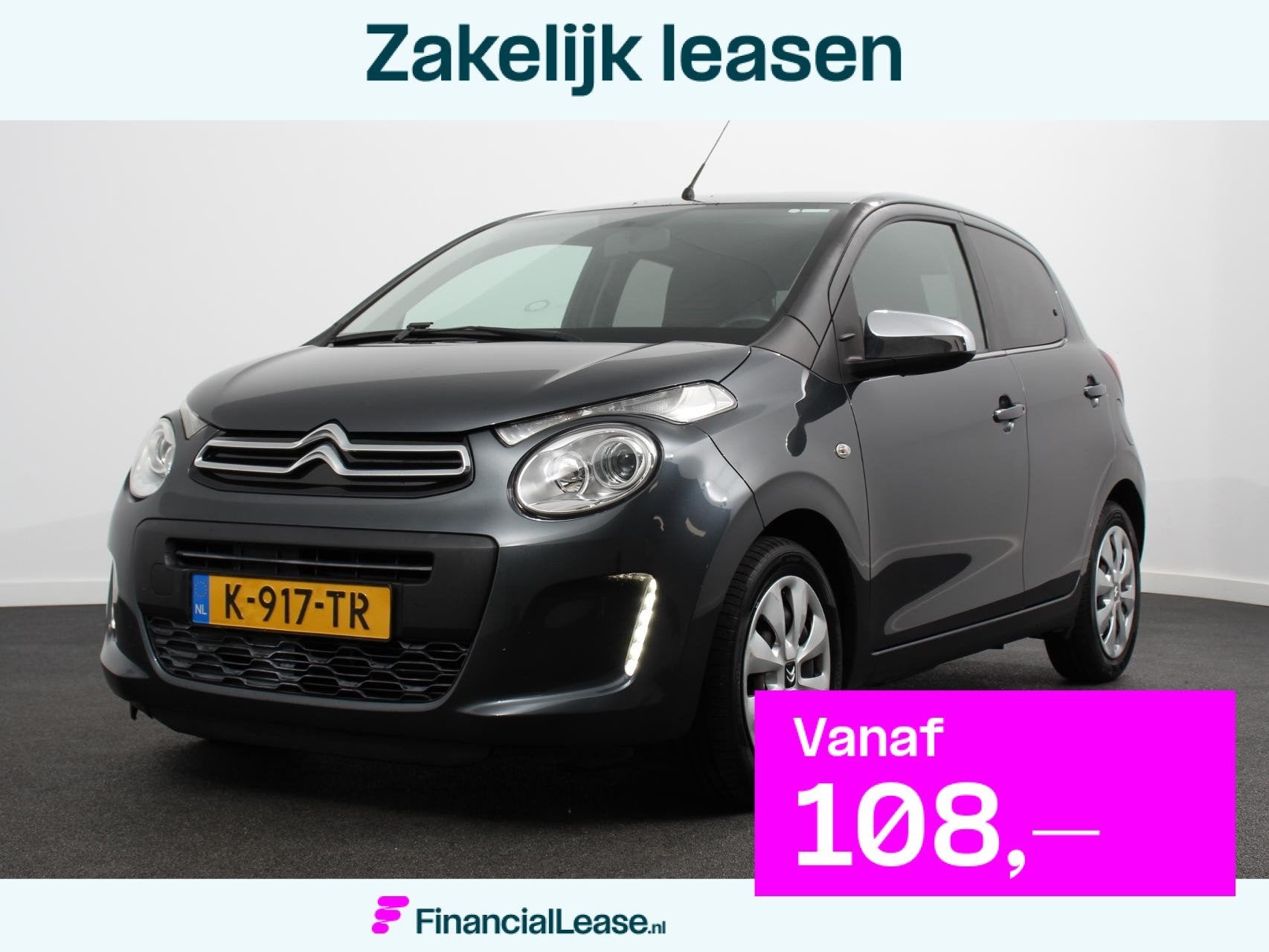Citroen C1 1.0 VTi Feel Pack comfort Airco Bluetooth Extra g, Stof, Gebruikt, Euro 6, 4 stoelen