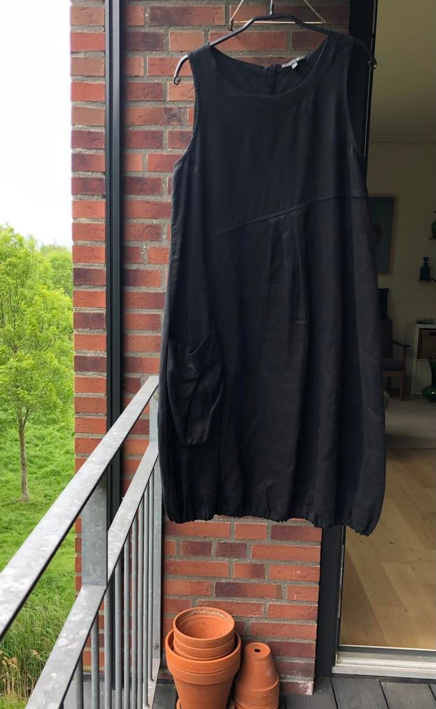 Oska linnen jurk, maat 2, zgan, Maat 38/40 (M), Zwart, Ophalen of Verzenden, Zo goed als nieuw