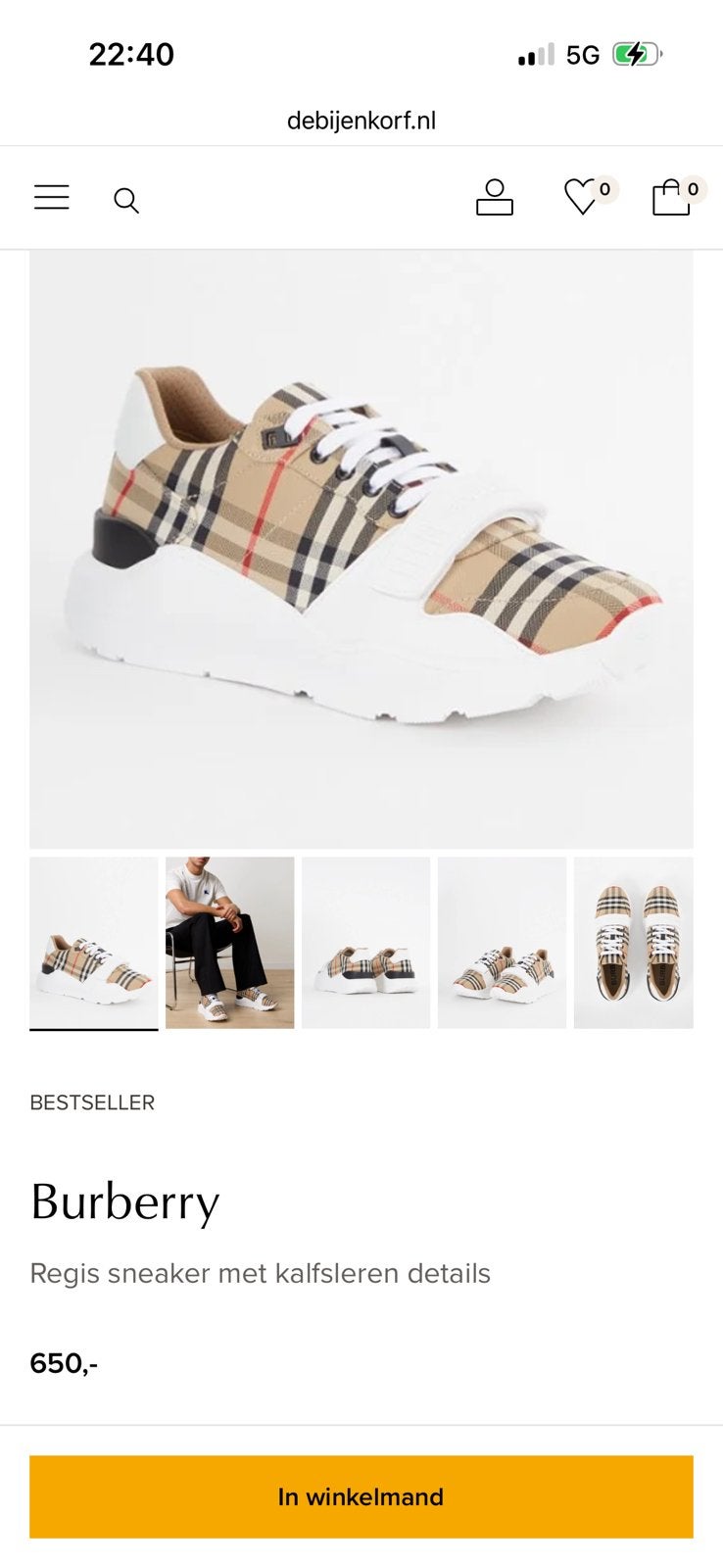 Burberry schoen, Ophalen, Zo goed als nieuw, Overige kleuren