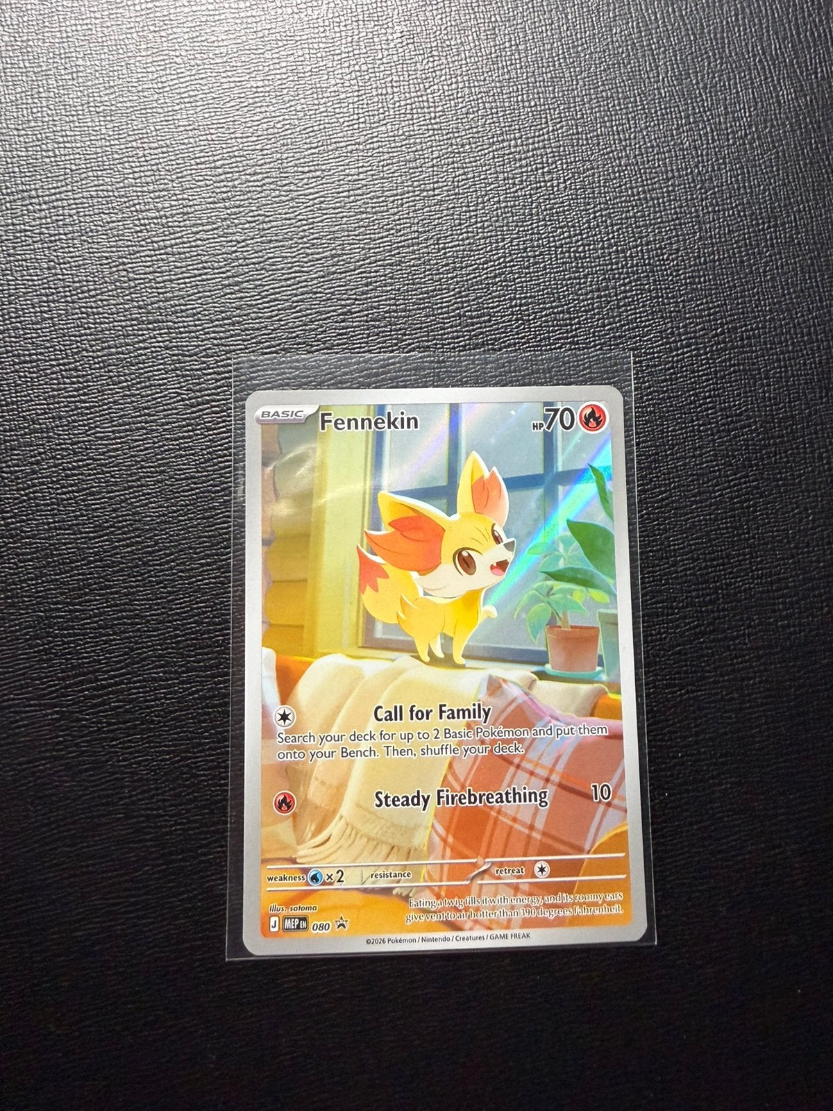 Fennekin Mega Evolution Promo 080, Ophalen of Verzenden, Nieuw, Losse kaart