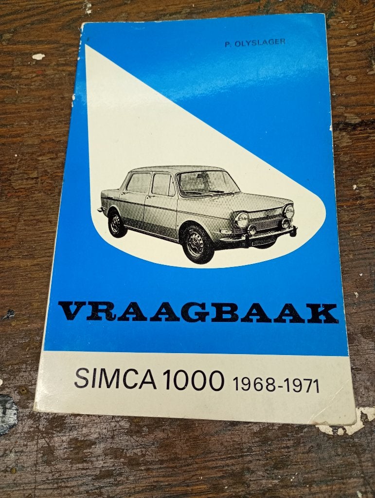 Vraagbaak Simca 1000 1968 / 1971, Ophalen