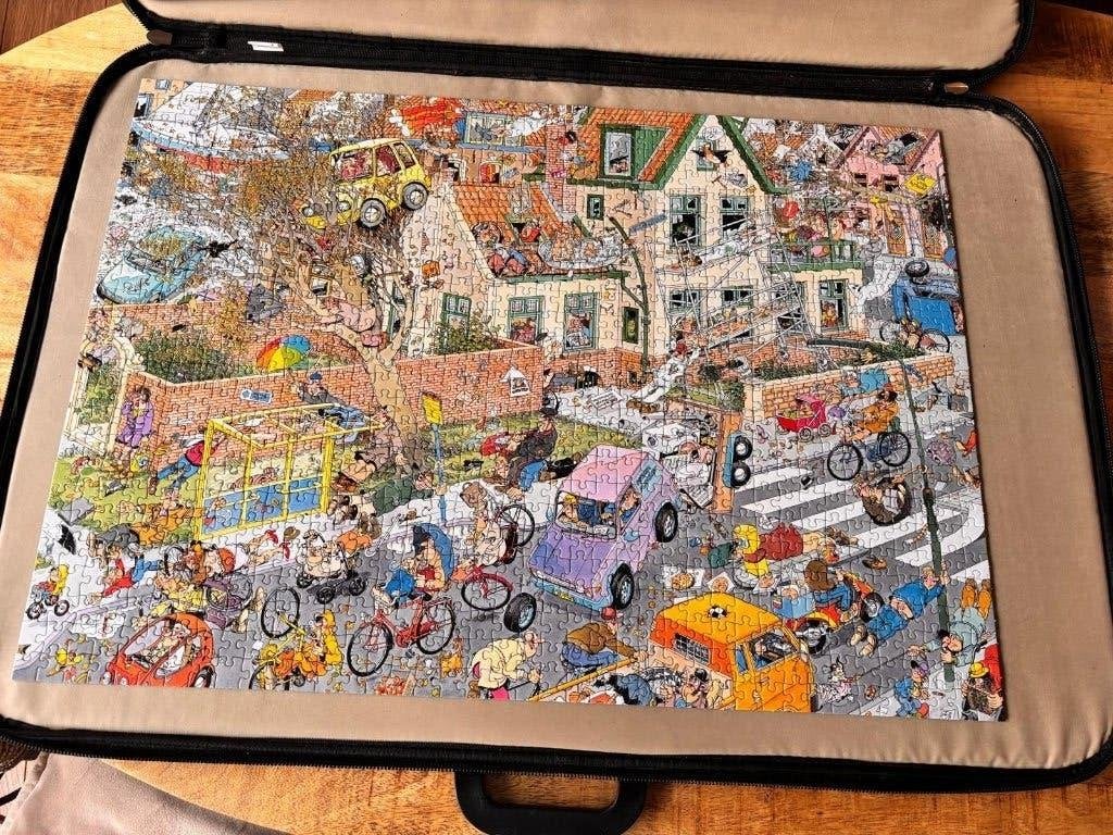 Jan van Haasteren dubbele puzzel. De storm/Safari (1000 st), Ophalen, 500 t/m 1500 stukjes, Gebruikt, Legpuzzel