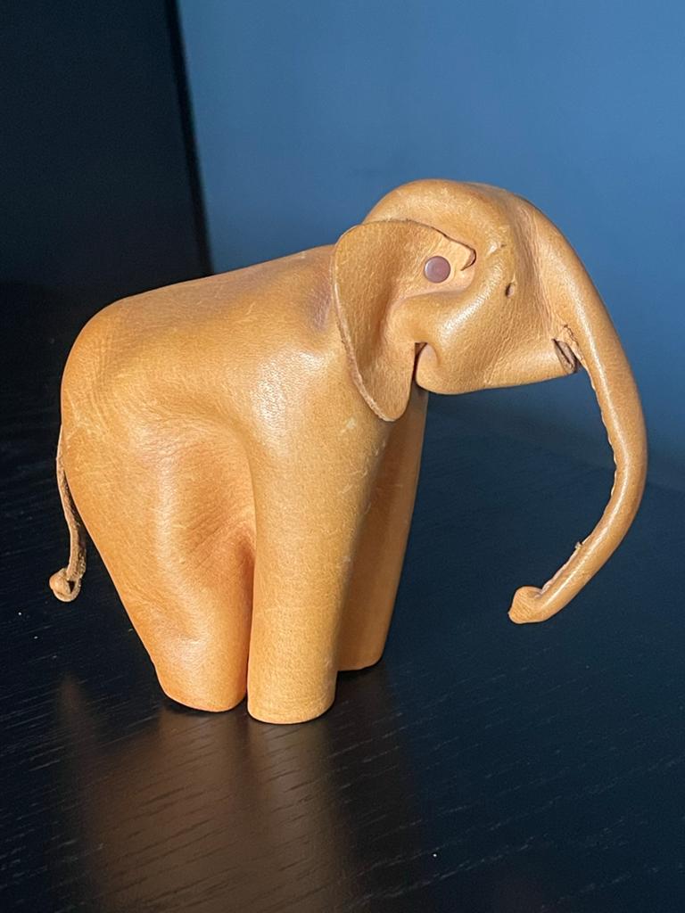 Vintage Leren Olifant - Deru Germany, Verzenden
