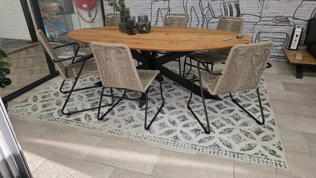 Vloerkleed groen, Ophalen, Groen, 200 cm of meer, Rechthoekig