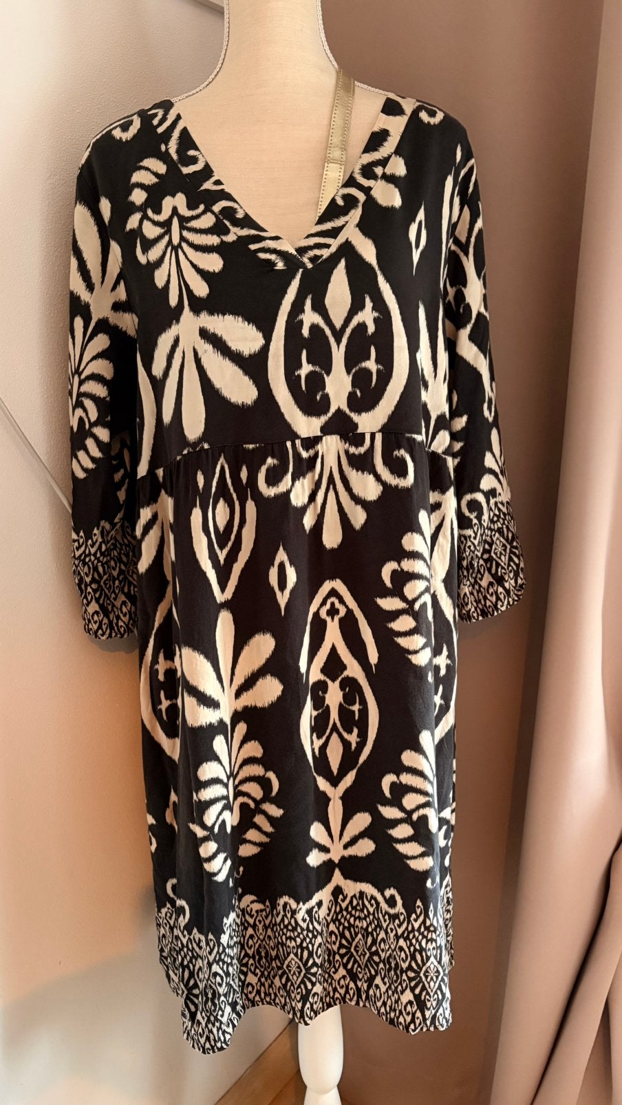 Ibiza Jurk Paprika mode mt 5, Ophalen, Zo goed als nieuw, Maat 46/48 (XL) of groter, Onder de knie