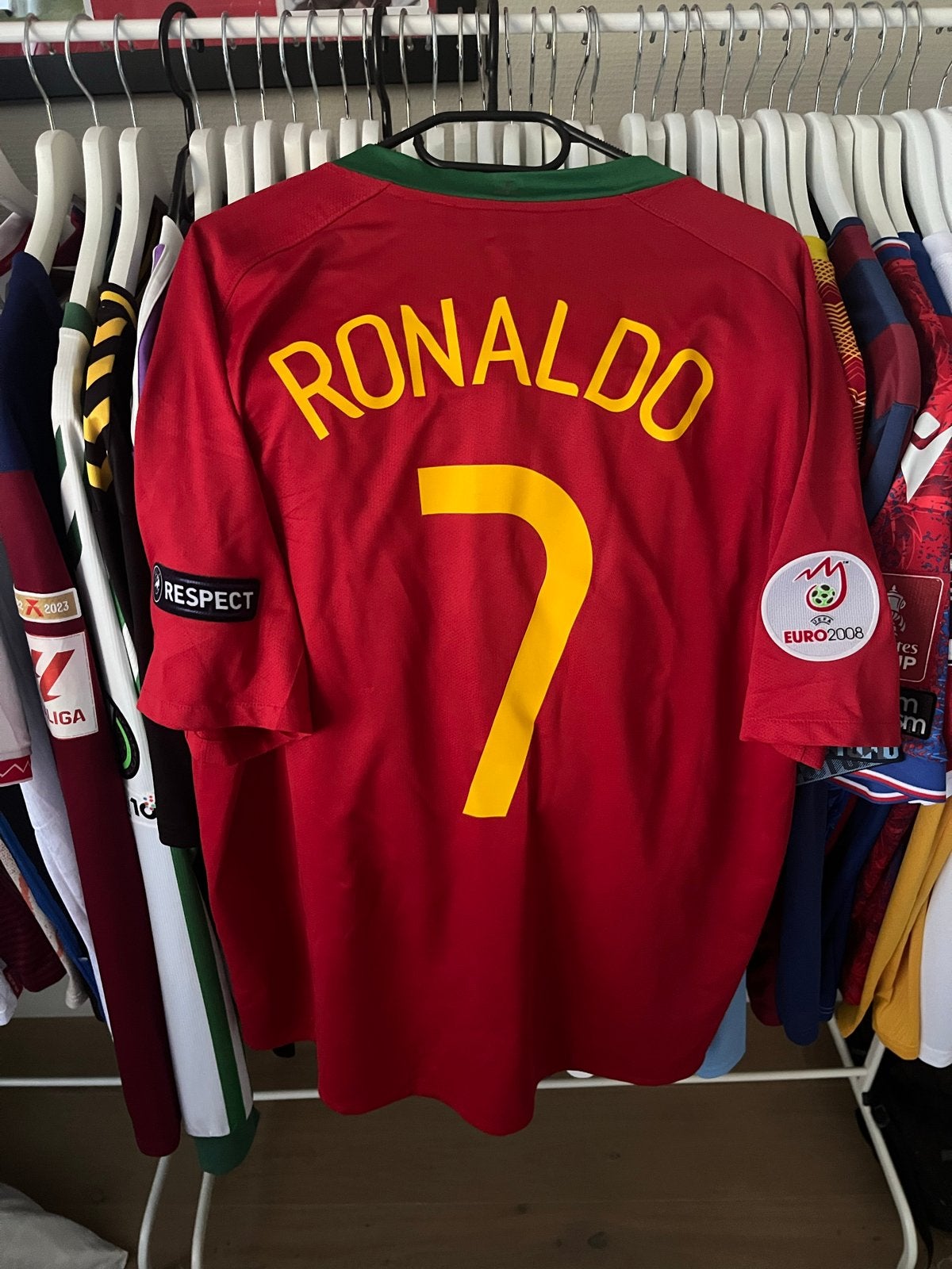 Portugal Ronaldo Thuisshirt Euro 2008 Maat L, Maat L, Ophalen of Verzenden, Zo goed als nieuw, Shirt