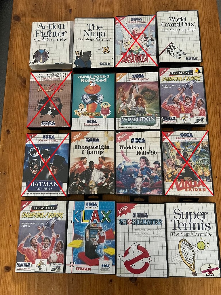 Sega Master System Games, Spelcomputers en Games, Ophalen, Gebruikt, Overige genres, 1 speler