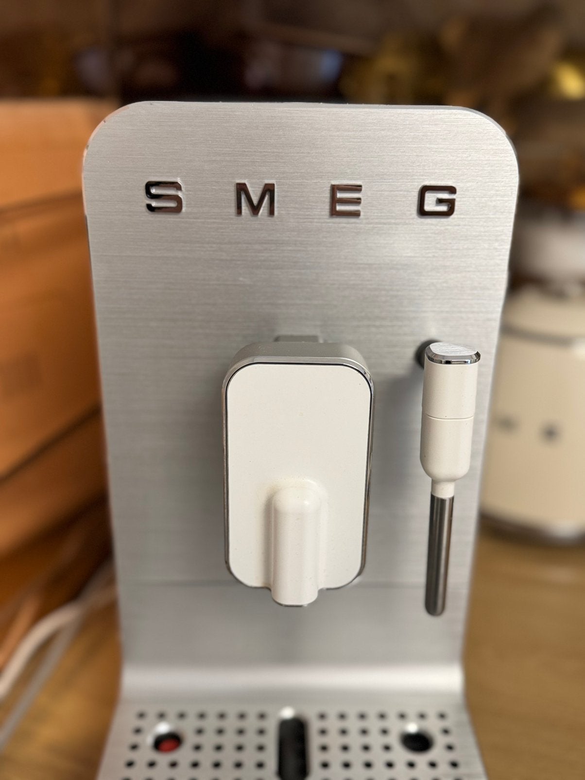 Smeg koffiemachine met melkschuimfunctie, Witgoed en Apparatuur, Koffiezetapparaten, Ophalen of Verzenden, Zo goed als nieuw, Espresso apparaat