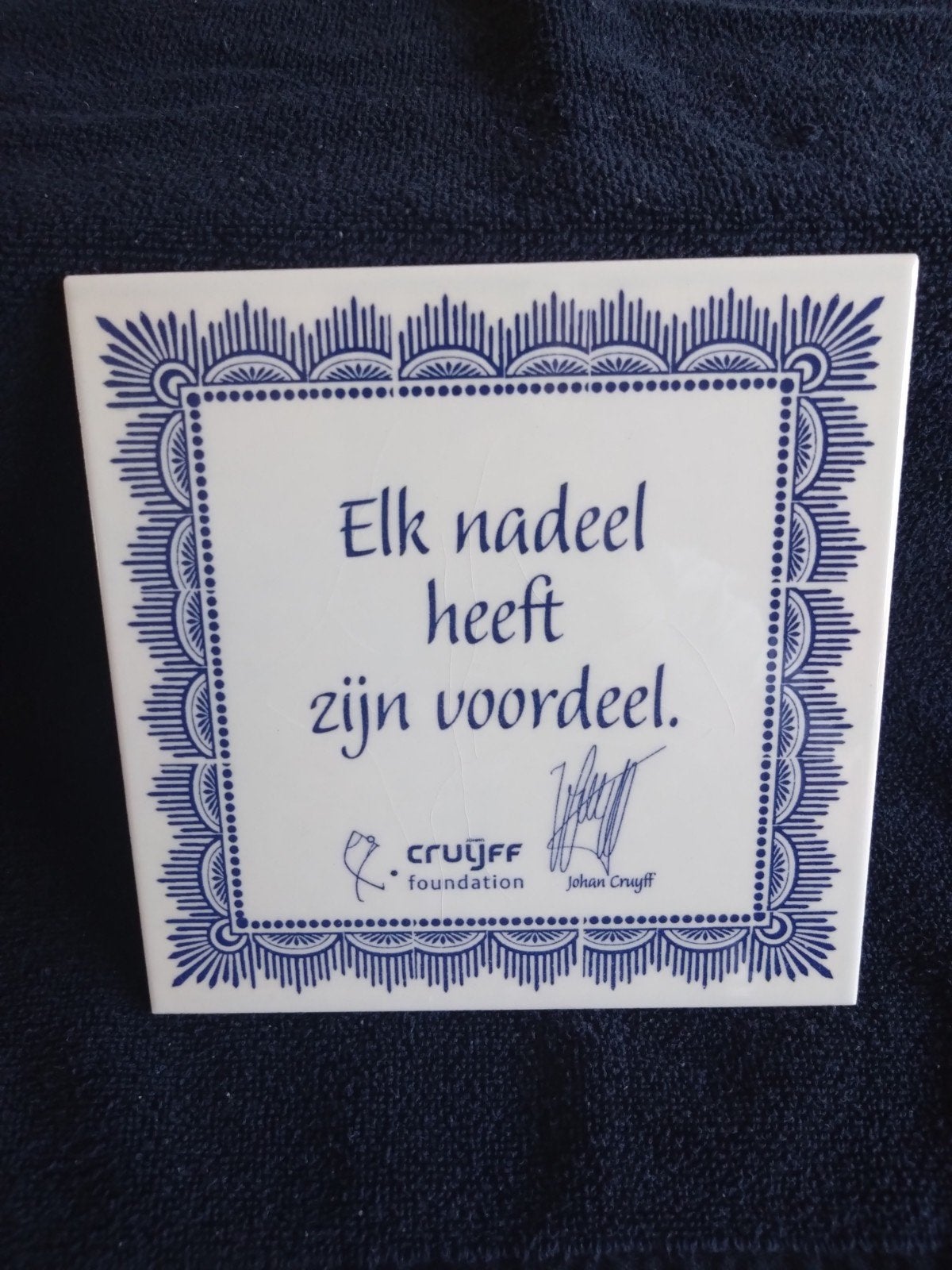 Set van 2 Johan Cruijff Tegeltjes, Ophalen of Verzenden