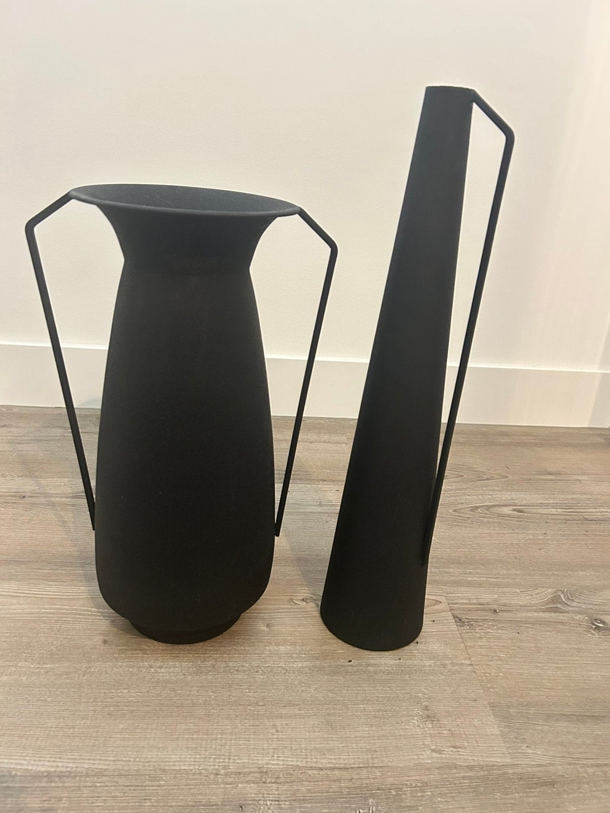 Pols Potten vazen set Roman zwart, Zwart, Ophalen of Verzenden, Minder dan 50 cm, Glas