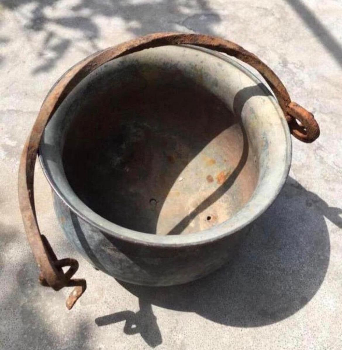 Oude Koperen Pot / Bloempot, Antiek en Kunst, Ophalen of Verzenden, Koper