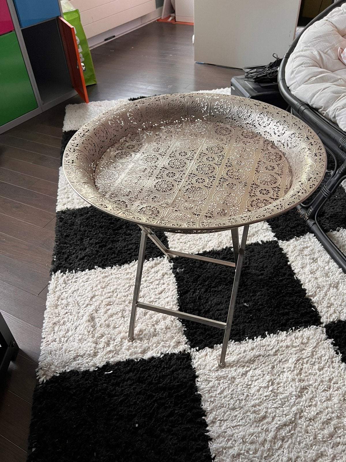 Bijzet tafeltje, Minder dan 55 cm, Rond, Zo goed als nieuw, Ophalen