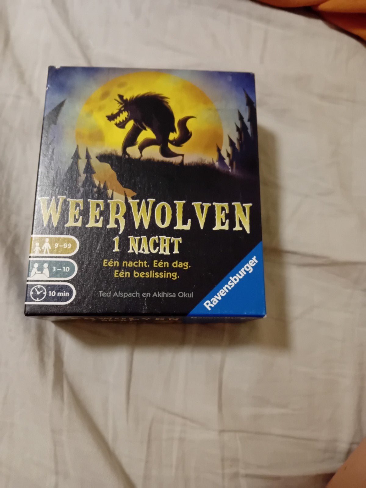 weerwolven 1 nacht, Hobby en Vrije tijd, Gezelschapsspellen | Bordspellen, Vijf spelers of meer, Ophalen of Verzenden, Zo goed als nieuw
