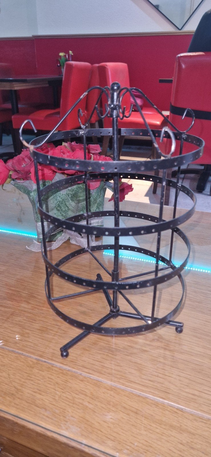 Draaiend sieradenrekje voor oorbellen en kettingen, Sieraden, Tassen en Uiterlijk, Overige Accessoires, Ophalen of Verzenden, Zo goed als nieuw