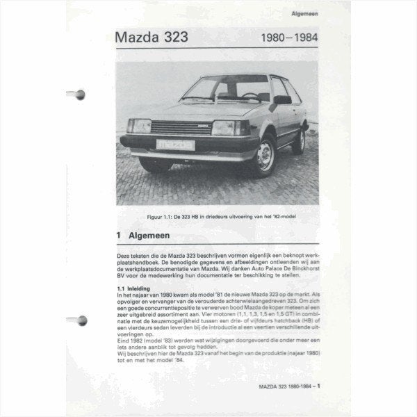 Mazda 323 Vraagbaak losbladig 1980-1984 #2 Nederlands, Ophalen of Verzenden, Gelezen, Mazda