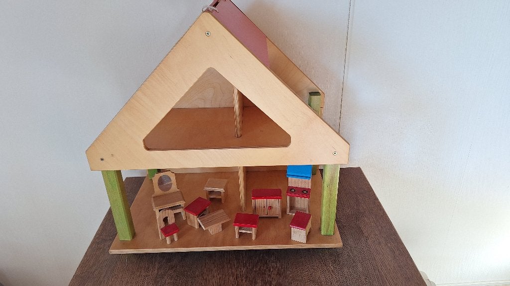 Houten popenhuis, Verzamelen, Ophalen, Gebruikt, Poppenhuis