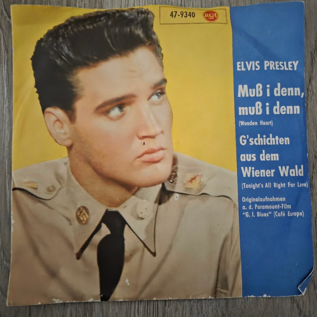 Elvis Presley – Muß i denn (Wooden Heart) 7" vinylsingle RCA, Ophalen, Gebruikt, Pop