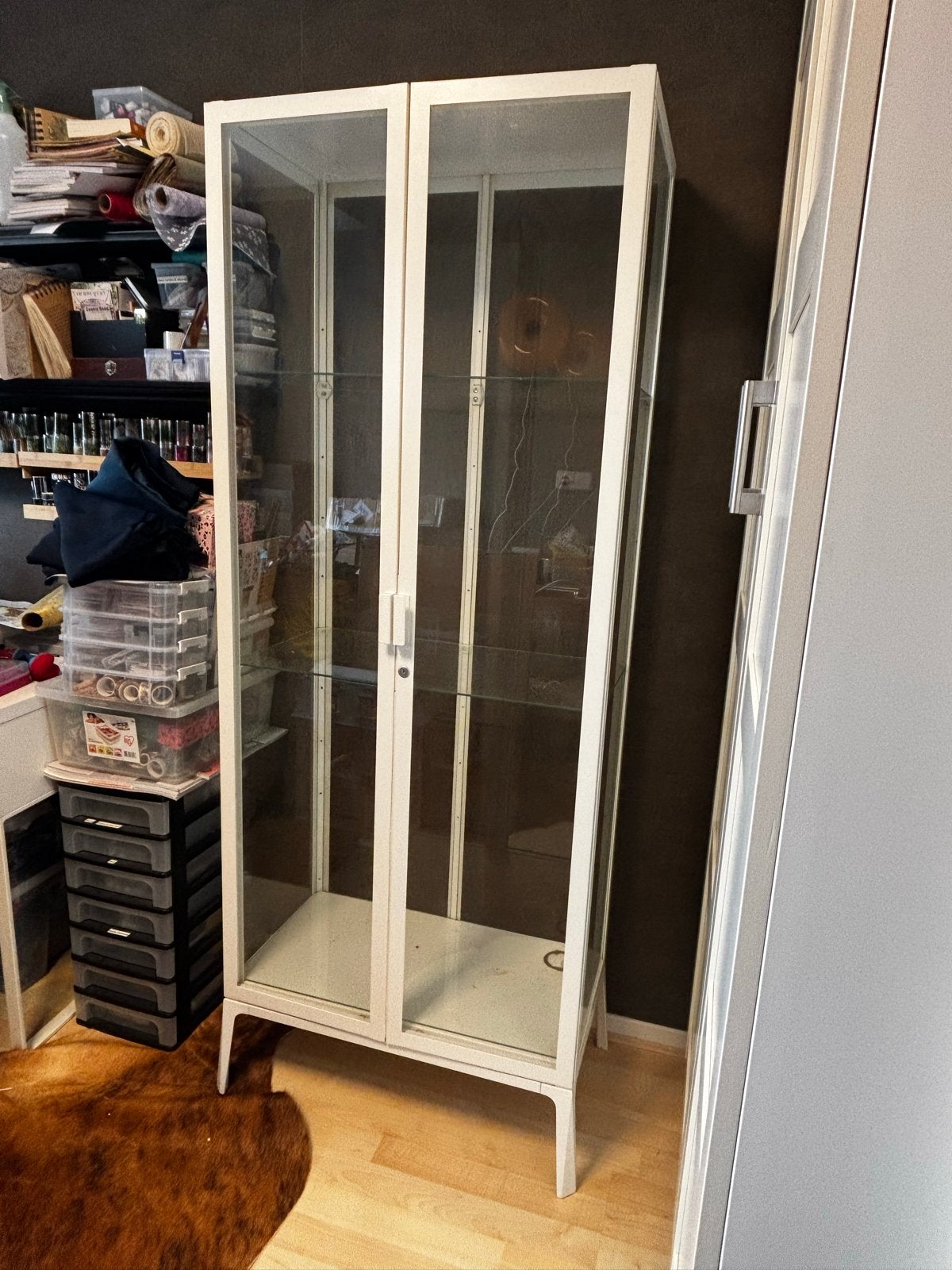 IKEA MILSBO vitrinekast / plantenkast wit, Ophalen, Gebruikt, 50 tot 100 cm, Metaal