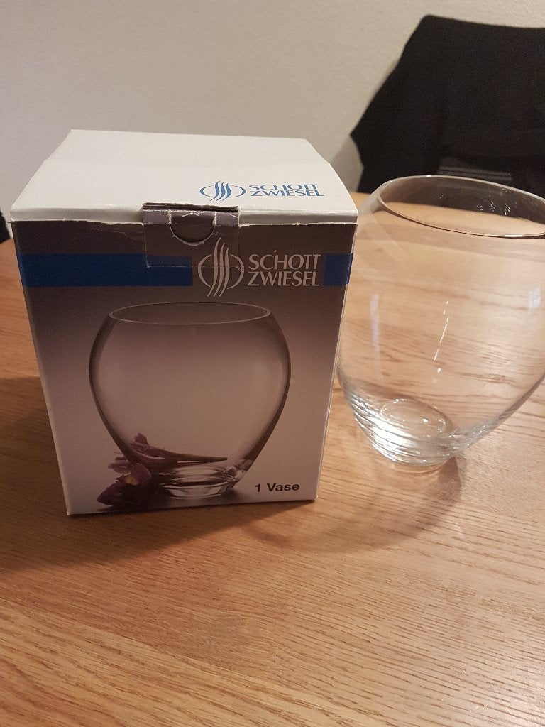 Vaas schott zwiesel, Gebruikt, Overige kleuren, Ophalen of Verzenden, Glas