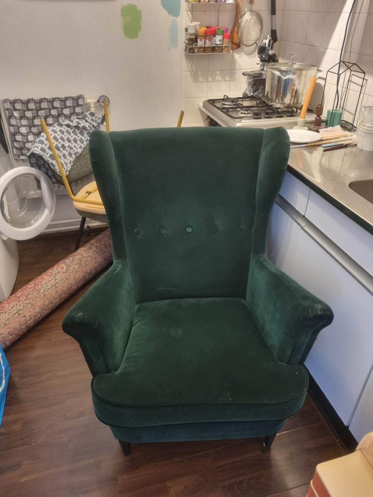 Ikea fauteuil Strandmon, Ophalen, Zo goed als nieuw, Eenpersoons, Stof
