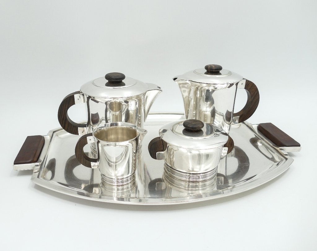 Verzilverd Art Deco Theeservies - Ercuis & Christofle, 1937, Ophalen of Verzenden, Zilver
