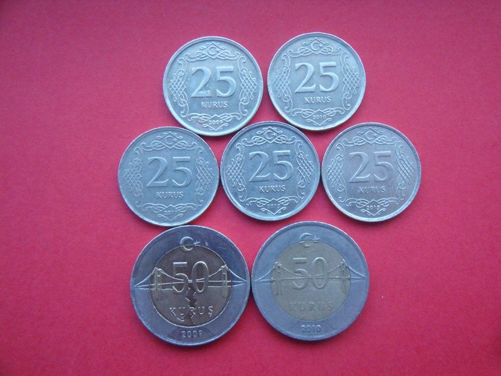 Turkije setje munten nieuwe 25 en 50 Kurus 2009 / 2015., Verzenden, Zuid-Azië, Setje