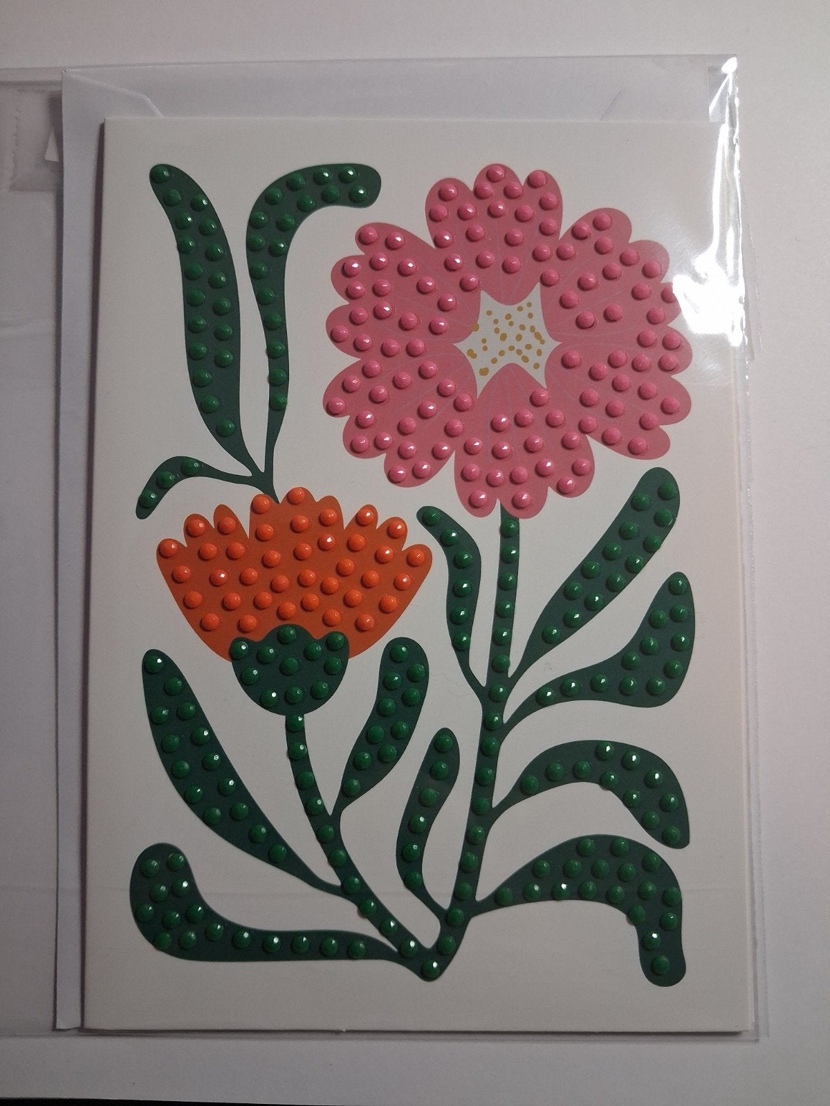 Diamond painting kaart bloemen, Ophalen of Verzenden, Nieuw, Overige thema's