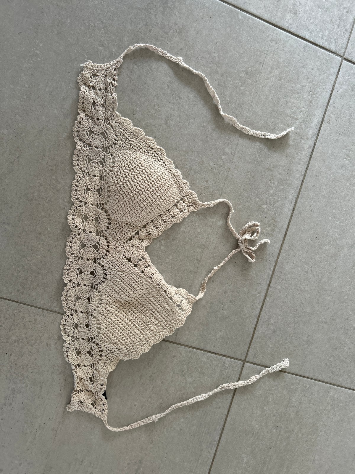 Shein gehaakte bikini top - Nieuw, Ophalen, Nieuw, Beige, Bikini
