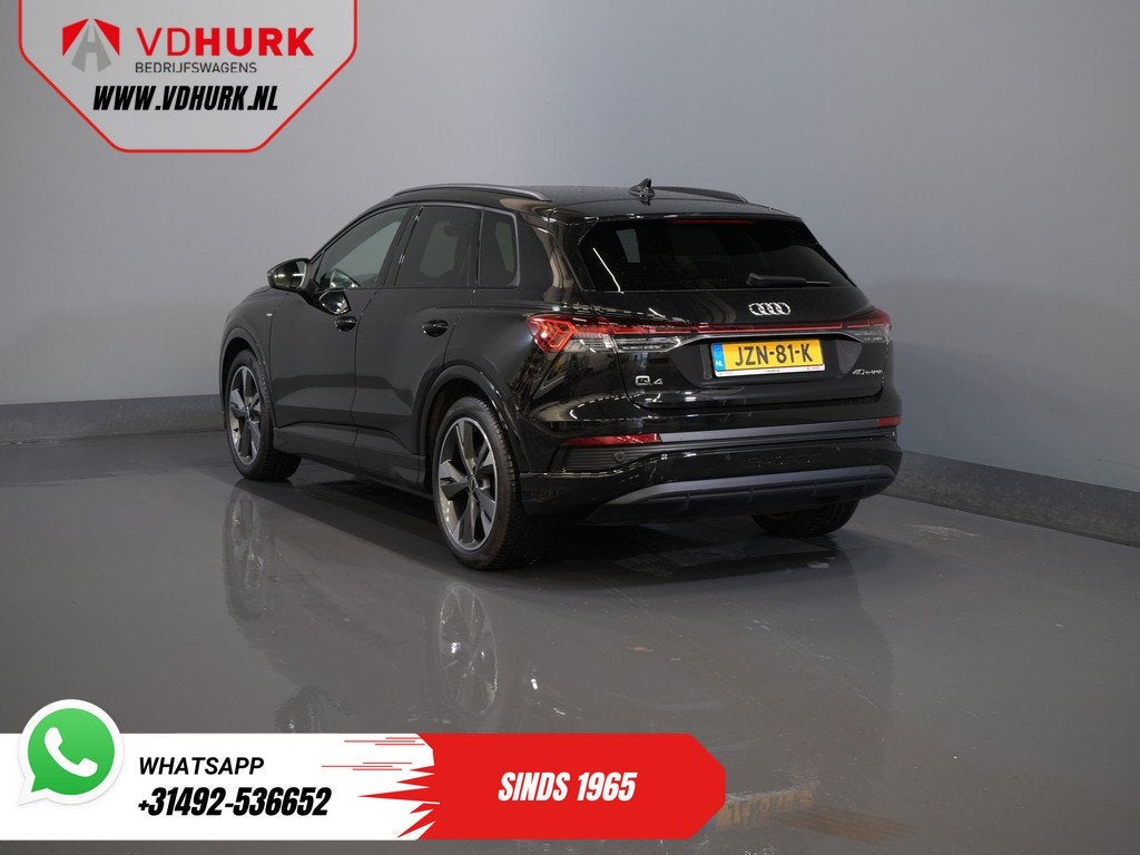 Audi Q4 e-tron 40 77kWh 523 km WLTP S-Line/ Pano/ Leder/ Key, Auto's, Audi, Automaat, Lane Departure Warning, Achterwielaandrijving