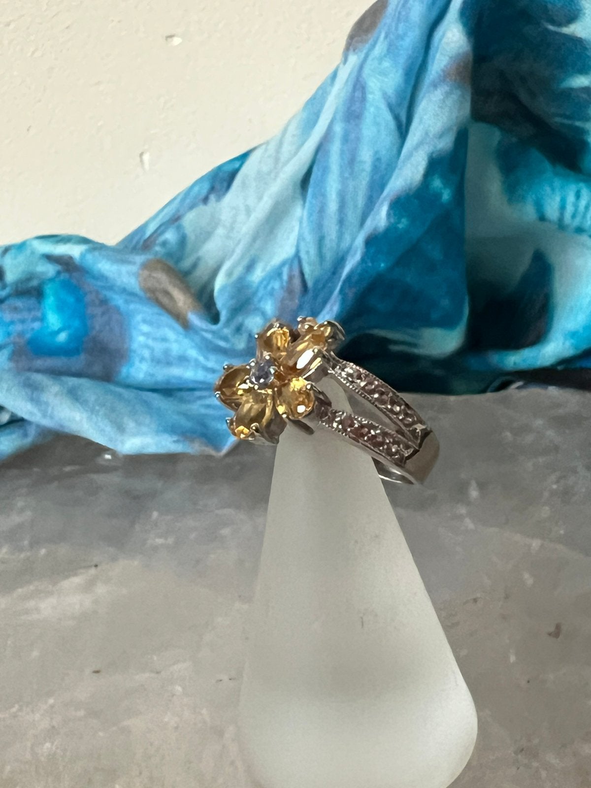 Saffier geel tanzaniet beschermt geluk vreugde magie uniek, Sieraden, Tassen en Uiterlijk, Ringen, Geel, Nieuw, Ophalen of Verzenden