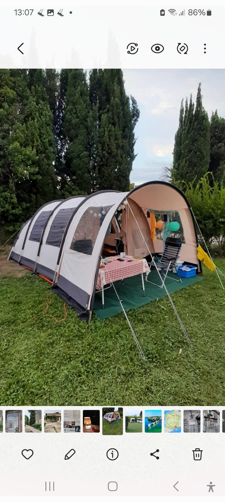 Nette tent met keukenkastje tafeltje en stoelen, Ophalen, Gebruikt, Tot en met 4