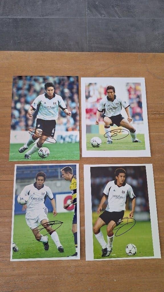 Foto 20x25 cm met handtekening; Junichi Inamoto # Fulham, Ophalen of Verzenden, Nieuw, Buitenlandse clubs, Overige typen