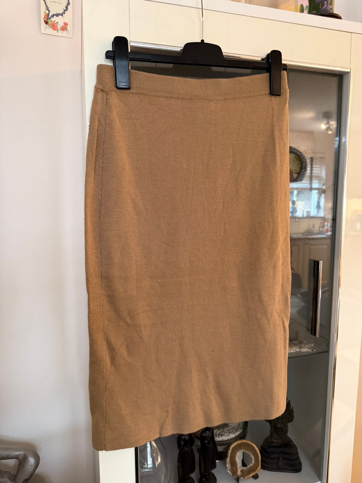 Julien Le Roy Merino Wol/Acryl Rok Maat L, Kleding | Dames, Beige, Maat 42/44 (L), Ophalen of Verzenden, Zo goed als nieuw
