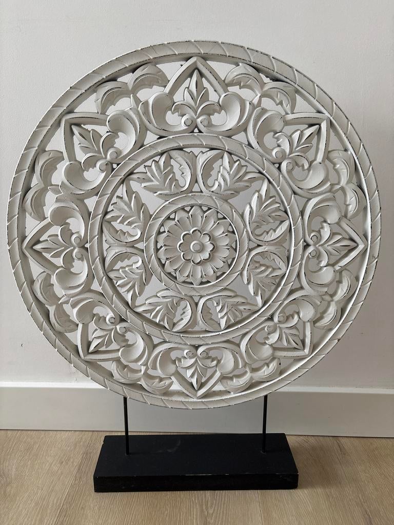 Decoratief houten raam ornament, Hout, Ophalen of Verzenden, Wit, Oosters