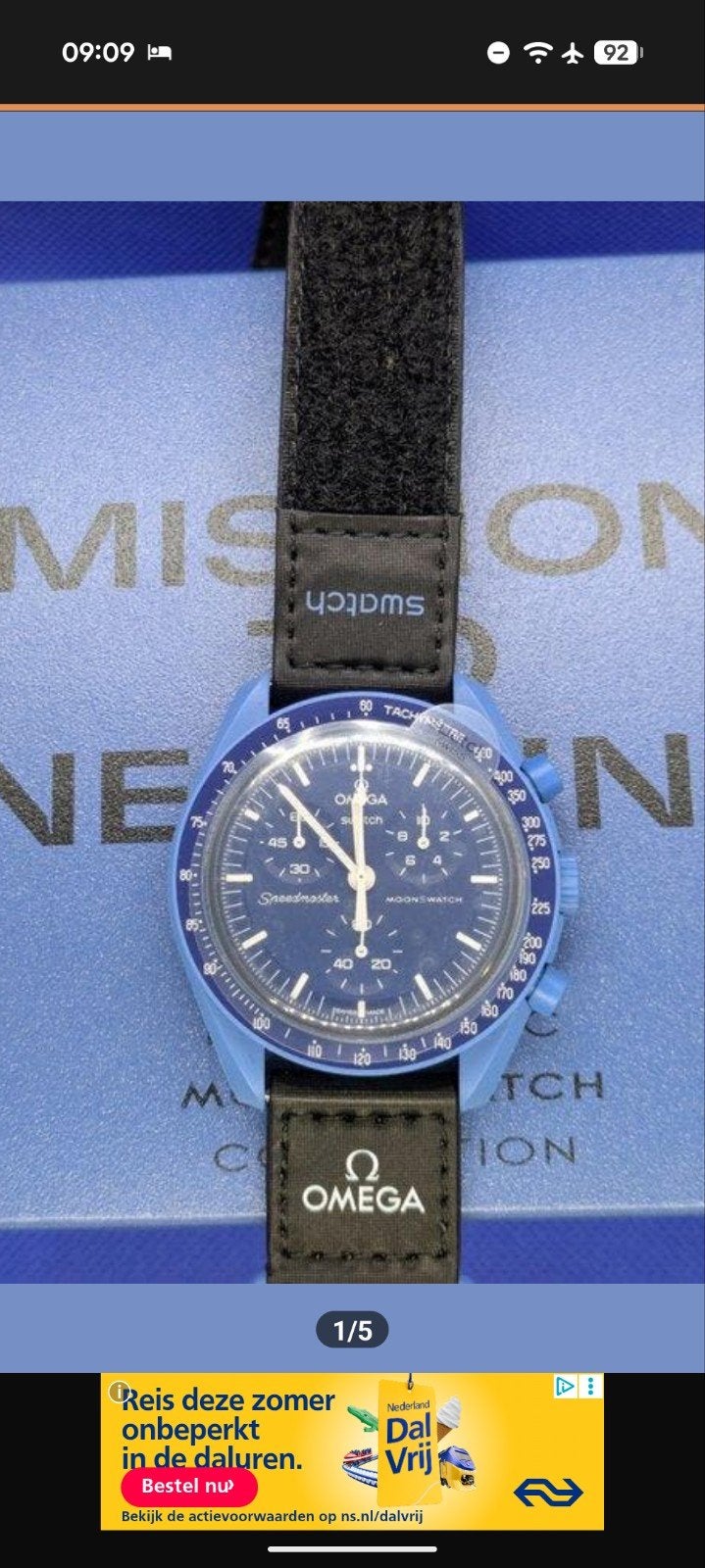 Swatch  moon phase Plutón never used, Ophalen of Verzenden, Nieuw, Kunststof, Swatch