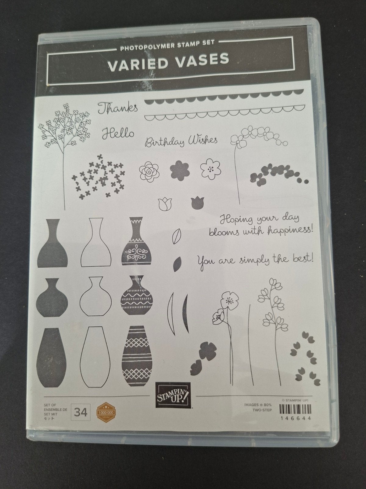 Stampin' Up! Varied Vases stempelset en pons, Ophalen of Verzenden, Zo goed als nieuw, Overige typen