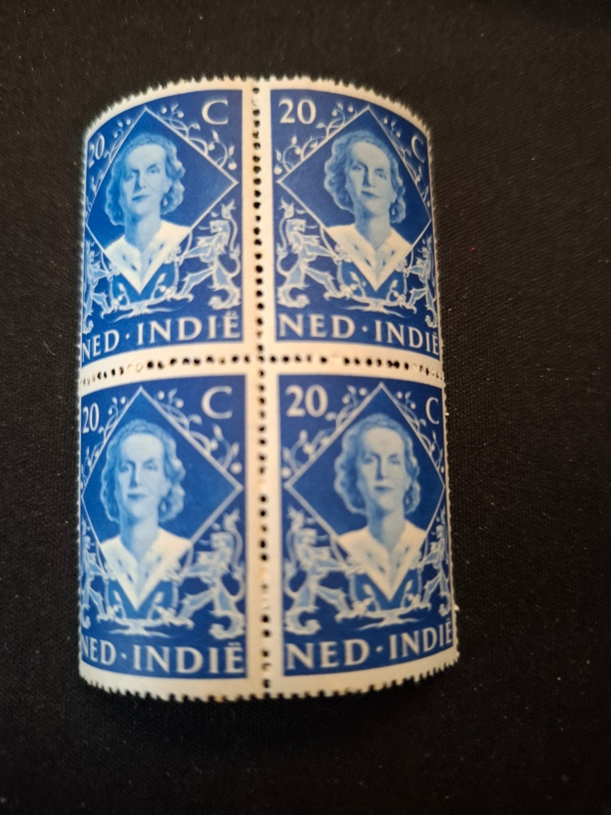 Nederlands-Indië Blokjeinhulpdingszegegels 1948, 350 pf, Ophalen of Verzenden