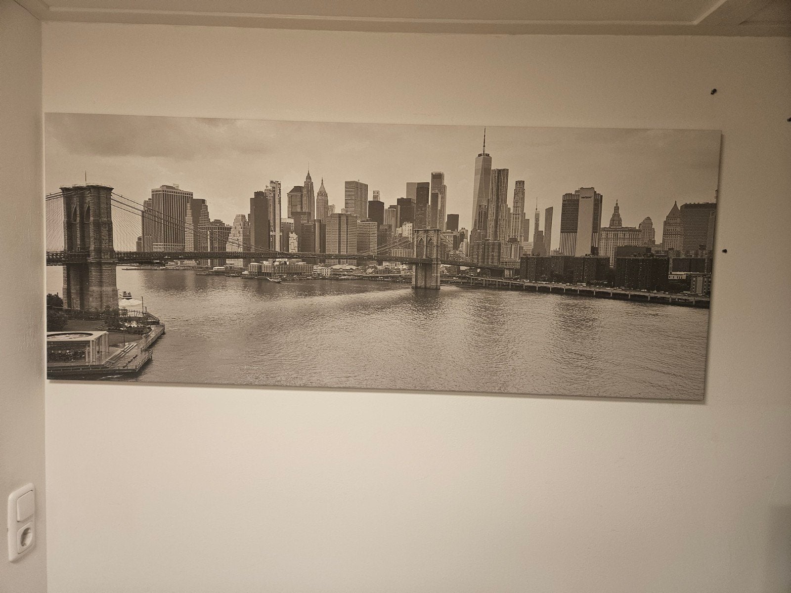 Skyline New York Canvas, Ophalen, 50 – 75, 125 cm of meer, Zo goed als nieuw