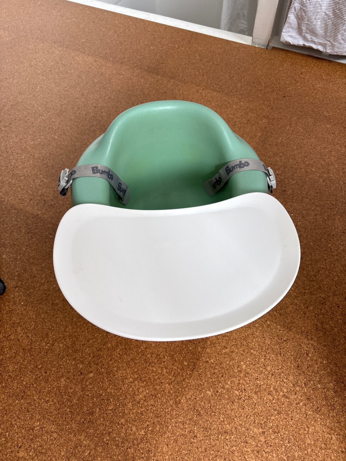 Bumbo zitje met eetblad - Groen, Ophalen, Gebruikt, Overige typen, Afneembaar eetblad