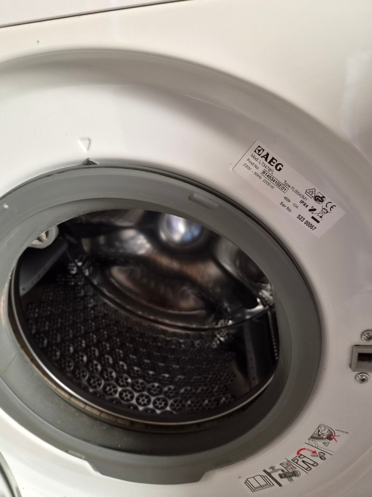 AEG L73478FL Wasmachine - Voorlader, Ophalen of Verzenden, 1200 tot 1600 toeren, 85 tot 90 cm