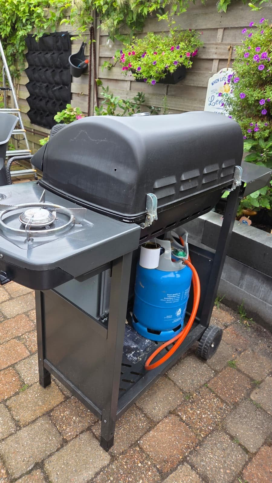 Campingaz gasbarbecue met zijbrander en hoes, Ophalen, Gebruikt, Campingaz